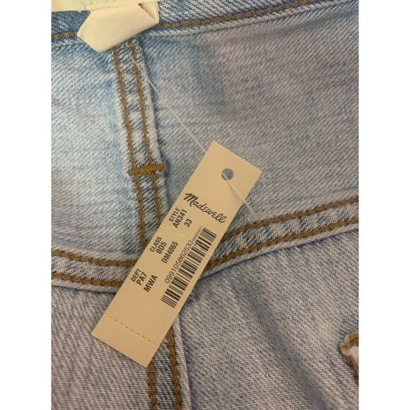Madewell THE DAD Jean 100% Cotton NON STRETCH Ripped Edition sz 33 NWT - Picture 12 of 16